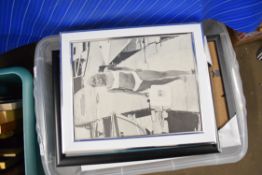 BOX OF MIXED PICTURES TO INCLUDE RANGE OF MOTOR ADVERTISING PRINTS