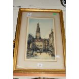 AFTER E SHARLAND, ETCHING 'THE HOTEL DE VILLE', SIGNED IN PENCIL, F/G