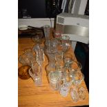 MIXED LOT OF CLEAR GLASS WARES