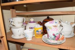 QTY OF DECORATED TEA POTS AND TEA WARES