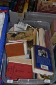 BOX OF MIXED BOOKS, PLAYING CARDS AND OTHER ITEMS