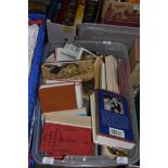 BOX OF MIXED BOOKS, PLAYING CARDS AND OTHER ITEMS