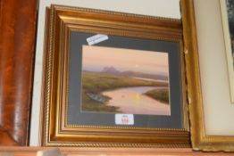 GORDON RENNIE EVENING LIGHT GOUACHE FRAMED AND GLAZED