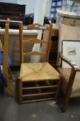 SINGLE RUSH SEAT LADDERBACK CHAIR