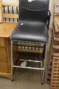 MODERN CHROME FRAMED HIGH CHAIR