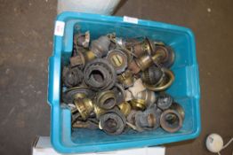 BOX OF OIL LAMP PARTS