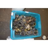 BOX OF OIL LAMP PARTS