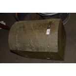 BRASS MOUNTED DOME TOP COAL BOX, 40CM WIDE