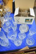 MIXED LOT OF CLEAR DRINKING GLASSES