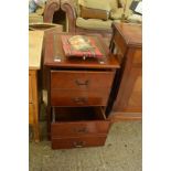 REPRODUCTION MAHOGANY VENEERED AND LEATHER TOP FILING CHEST, 60CM DEEP