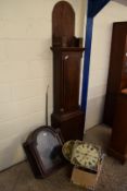 LATE GEORGIAN LONGCASE CLOCK WITH PAINTED DIAL MARKED J SHARPE, 210CM HIGH