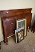 EDWARDIAN MAHOGANY DOUBLE BED FRAME, 141CM WIDE