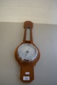 EARLY 20TH CENTURY ART DECO STYLE ANEROID BAROMETER AND THERMOMETER