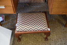 TAPESTRY COVERED FOOT STOOL, 52CM WIDE