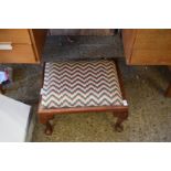 TAPESTRY COVERED FOOT STOOL, 52CM WIDE