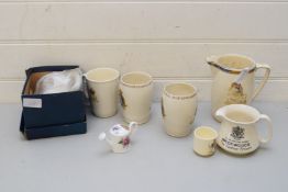 MIXED LOT VARIOUS ROYAL COMMEMORATIVE JUGS, MUGS AND BEAKERS