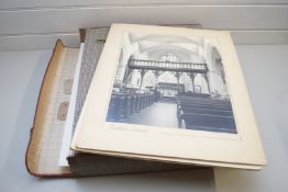 CASE CONTAINING VARIOUS MOUNTED BLACK AND WHITE PHOTOGRAPHS, PRINCIPALLY BRITISH LANDSCAPES