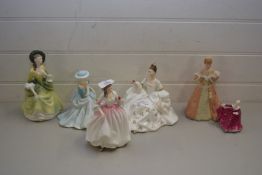 MIXED LOT OF FIGURINES COMPRISING ROYAL DOULTON SANDRA, ROYAL DOULTON 'MY LOVE', ROYAL DOULTON '