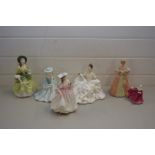 MIXED LOT OF FIGURINES COMPRISING ROYAL DOULTON SANDRA, ROYAL DOULTON 'MY LOVE', ROYAL DOULTON '