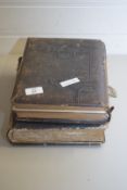 VICTORIAN PHOTOGRAPH ALBUM CONTAINING BLACK AND WHITE PHOTOS, TOGETHER WITH ANOTHER EMPTY ALBUM (2)