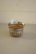 SMALL SILVER SUGAR BASIN WITH GILT LINED INTERIOR BEARING LONDON 1891 HALLMARK, MAKER'S MARK CB,