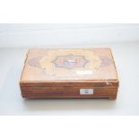 VINTAGE LEATHER BOUND JEWELLERY BOX