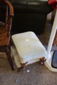 PAIR OF SMALL FOOT STOOLS, 39CM WIDE