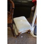 PAIR OF SMALL FOOT STOOLS, 39CM WIDE