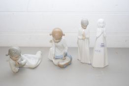 THREE VARIOUS NAO FIGURES TOGETHER WITH A FURTHER ROYAL DOULTON IMAGES FIGURE (4)