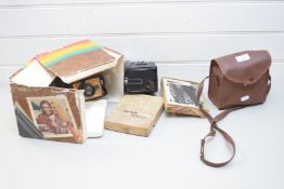 VINTAGE POLAROID CAMERA TOGETHER WITH A CONWAY SUPER FLASH CAMERA AND A BOX OF KODAK PHOTOGRAPHIC