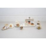 COLLECTION OF CRESTED CHINA WARES TO INCLUDE WILTON, WILLOW AND COOTES