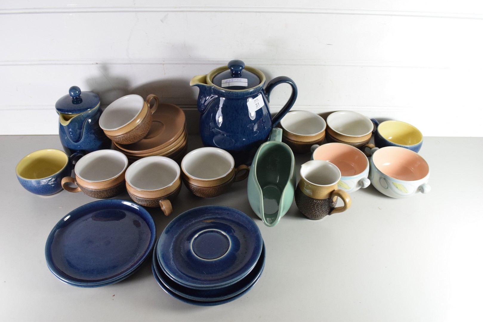 QTY OF DENBY TABLE WARES AND TEA WARES IN A VARIETY OF PATTERNS