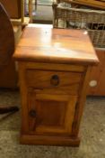 SHESHAM WOOD BEDSIDE CABINET WITH SINGLE DOOR AND SINGLE DRAWER, 67CM HIGH