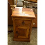 SHESHAM WOOD BEDSIDE CABINET WITH SINGLE DOOR AND SINGLE DRAWER, 67CM HIGH