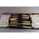 CASED SILVER PLATED FISH CUTLERY