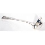 George III silver Fiddle pattern soup ladle of typical form, London 1817, maker's marks TB, 207gms