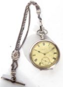 First quarter of 20th century American (import hallmark) silver cased pocket watch with button