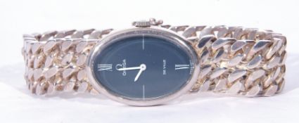 Ladies third quarter of 20th century Omega de Ville hallmarked silver cased wrist watch having