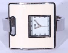 Ladies first quarter of 21st century Storm Athena wrist watch with white enamel and chromium case