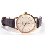 Gents second quarter of 20th century 9ct gold cased wrist watch by Trebex, having 21 jewelled
