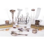 Mixed Lot to include a pair of small cased silver gilt anointing spoons produced for the