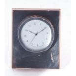 Elizabeth II silver mounted desk clock of metal easel back and quartz movement, Sheffield 2005, 7.