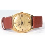Gents third quarter of the 20th century hallmarked 18ct gold cased Bulova Ambassador wrist watch