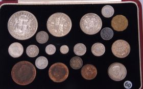 George VI specimen coin set 1937 running from crown to farthing plus an additional small case of