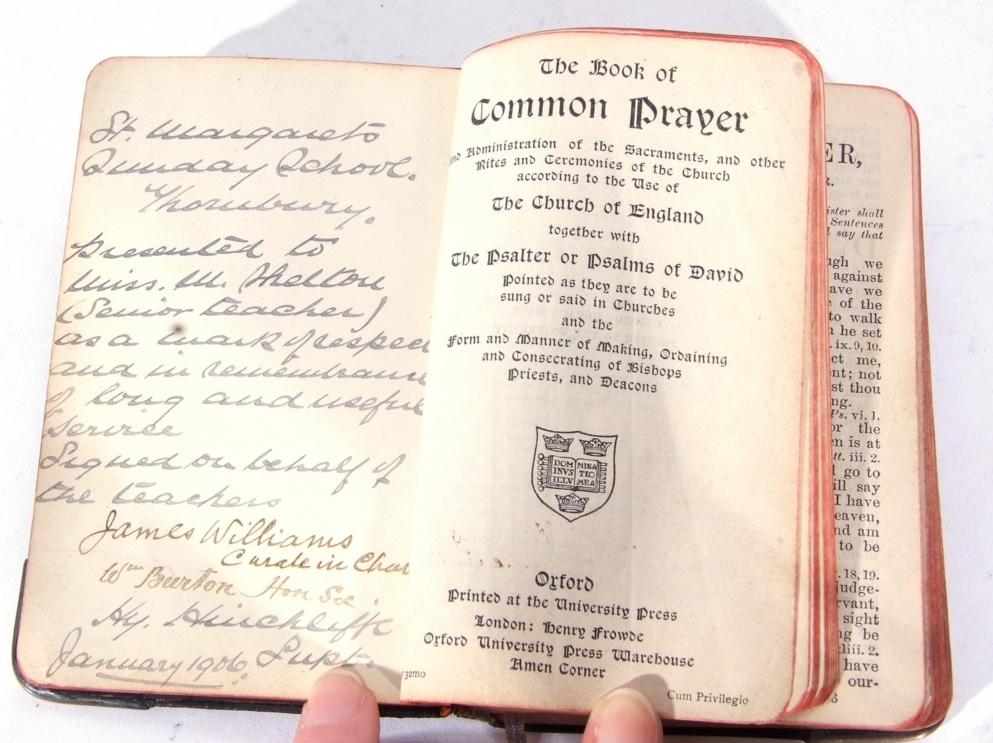 The Book of Common Prayer printed by The Oxford University Press, the exterior of the book with - Image 3 of 3