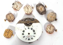 Mixed Lot including a Hebdomas patent watch movement and 7 assorted ladies watch movements (8)