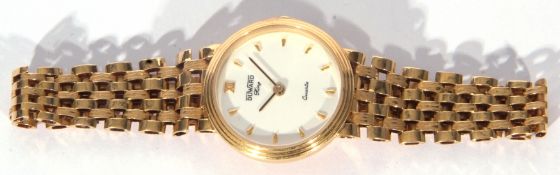 Ladies first quarter of 21st century 18ct gold cased Duward King quartz movement wrist watch,