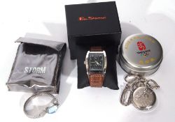 Mixed Lot: metal cased hunter type pocket watch commemorating the Beijing Olympics 2008, a ladies