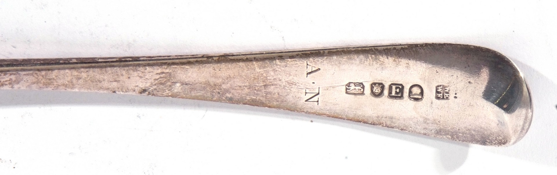 George III silver serving spoon, Old English pattern, London 1800, makers William Eley/William - Image 2 of 2