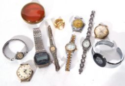 Mixed Lot: four assorted gents wrist watches including Jaguar, Smiths, The Star and digital